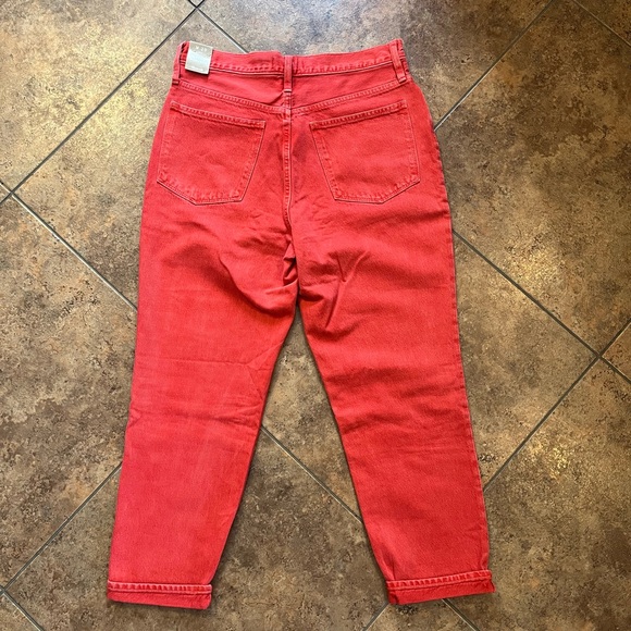 Madewell The Mom Jean High Rise in Red Size 29. NWT! - Picture 9 of 11